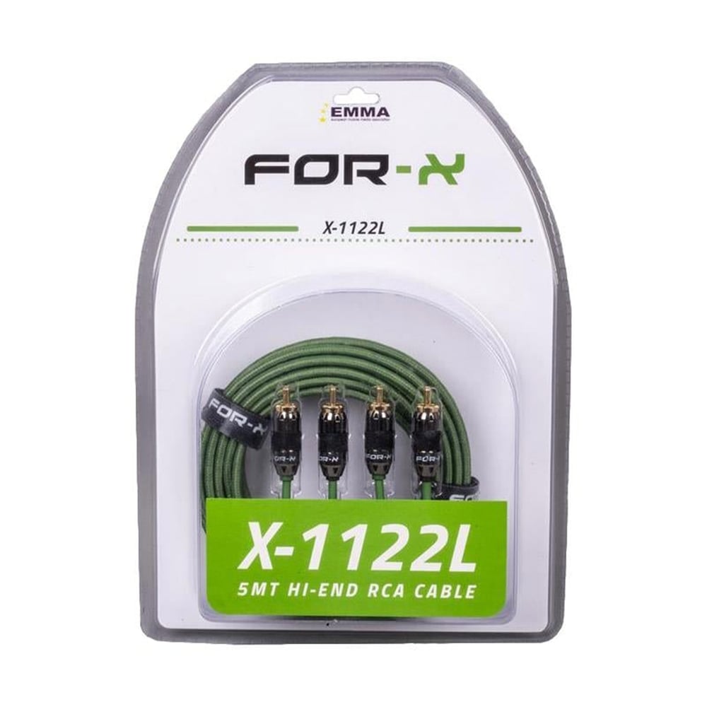 For-X For-X X-1122L 2 Rca + 2 Rca Bakır 5 Metre Kablo - Hoparlör Kablosu