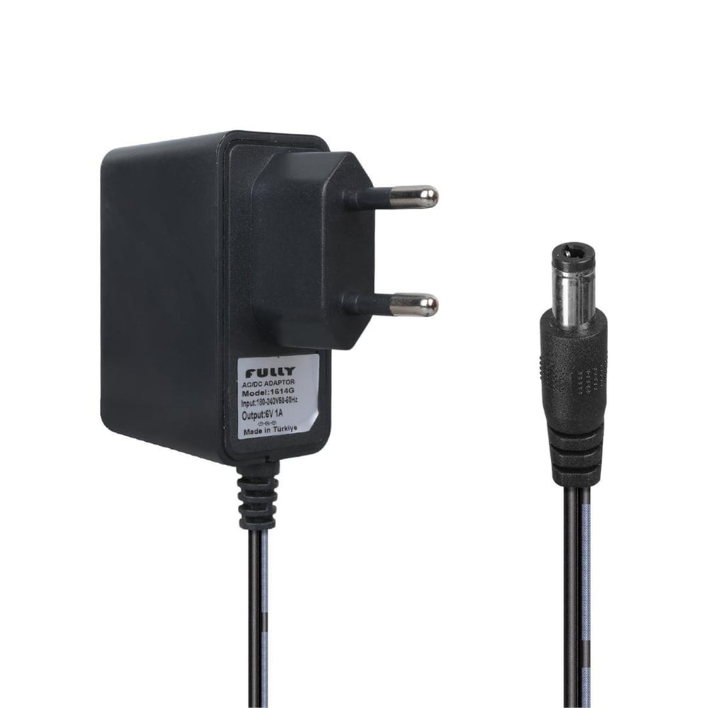 Fully Fully 1614G 6 Volt 1 Amper 5.5*2.5 Mm Uçlu Priz Tipi Adaptör - Tablet Pc Adaptörleri