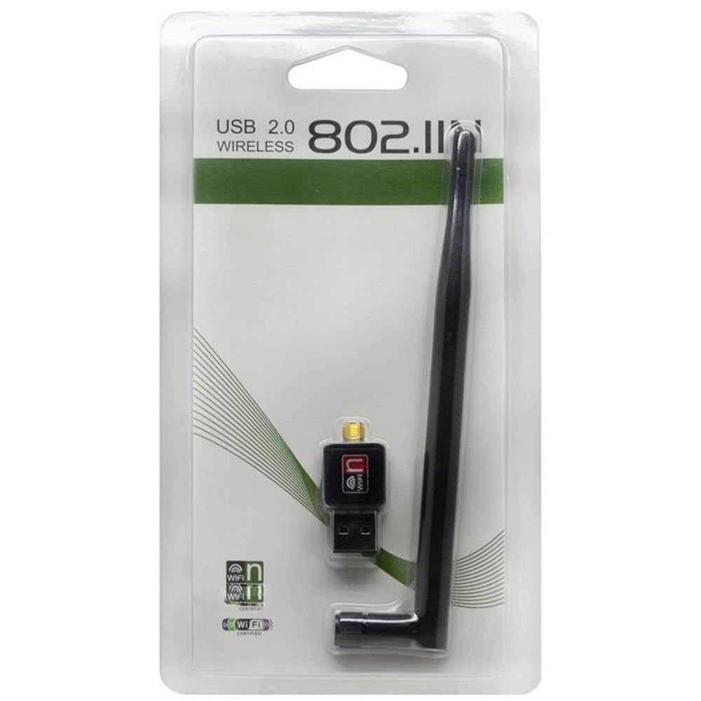 Fully Fully 300 Usb Antenli 802.11n Wifi 7601 Chipset 2.4Ghz 5dB 150 Mbps IP Uydu Alıcıları Uyumlu Wifi Adaptör - Wireless Adaptör