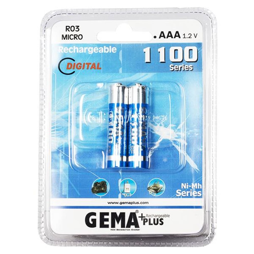 Gema Gema 1100 mA İnce 2'li Şarjlı Pil - Şarjlı Piller