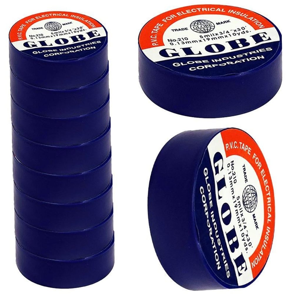 Globe Globe 0.13Mmx19Mm İzole Bant 10'lu Lacivert - Kablo Ekipmanları