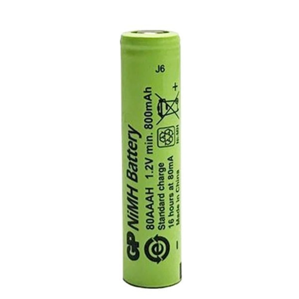 GP GP 1.2 Volt 800 mAh Düz Kafa Şarjlı AAA İnce Kalem Pil 80AAH - Şarjlı Piller