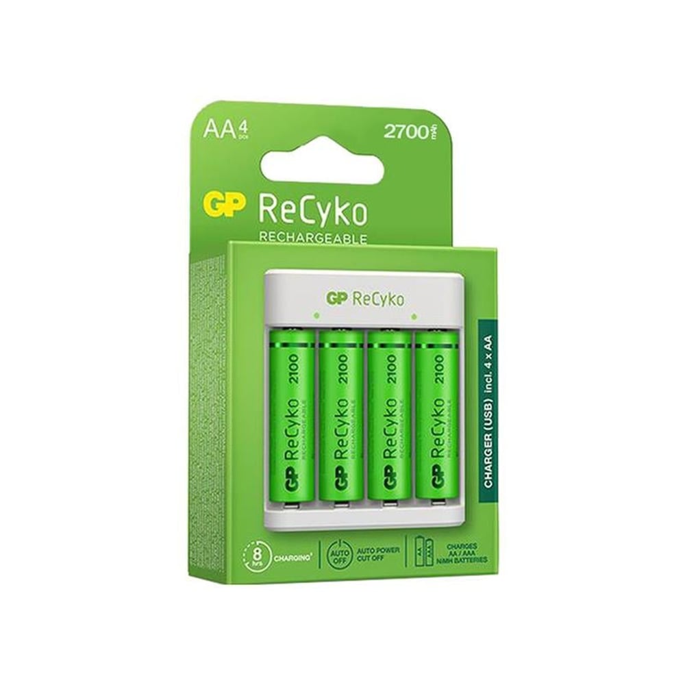 GP GP E411 USB Pil Şarj Cihazı 4 X 2600 Mah AA Pil Hediyeli - Pil Şarj Cihazları