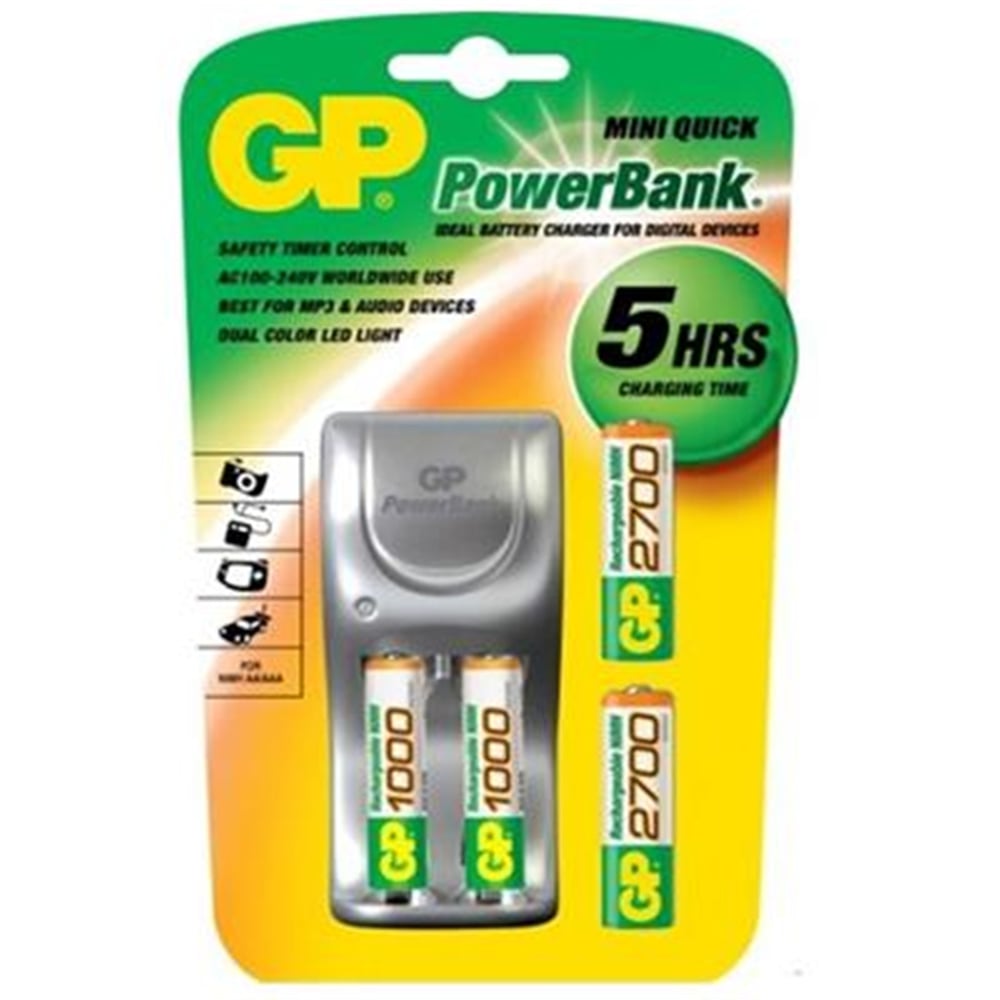 GP Gp Mını Quıck Pil Şarj Cihazı+Gp2700 Şarjlı Pil - Pil Şarj Cihazları