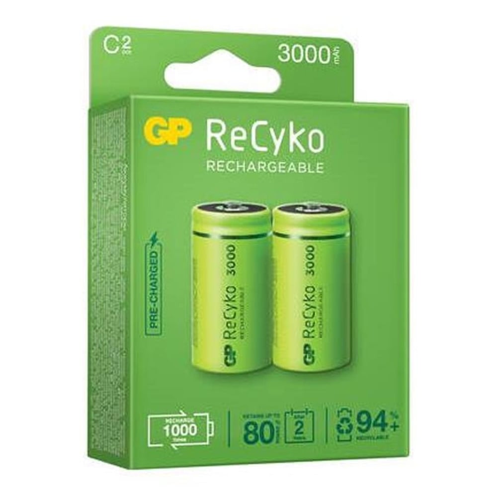GP GP Recyko 3000 mA Ni-Mh 1.2V Büyük C Boy Şarjlı 2’li Pil - Şarjlı Piller