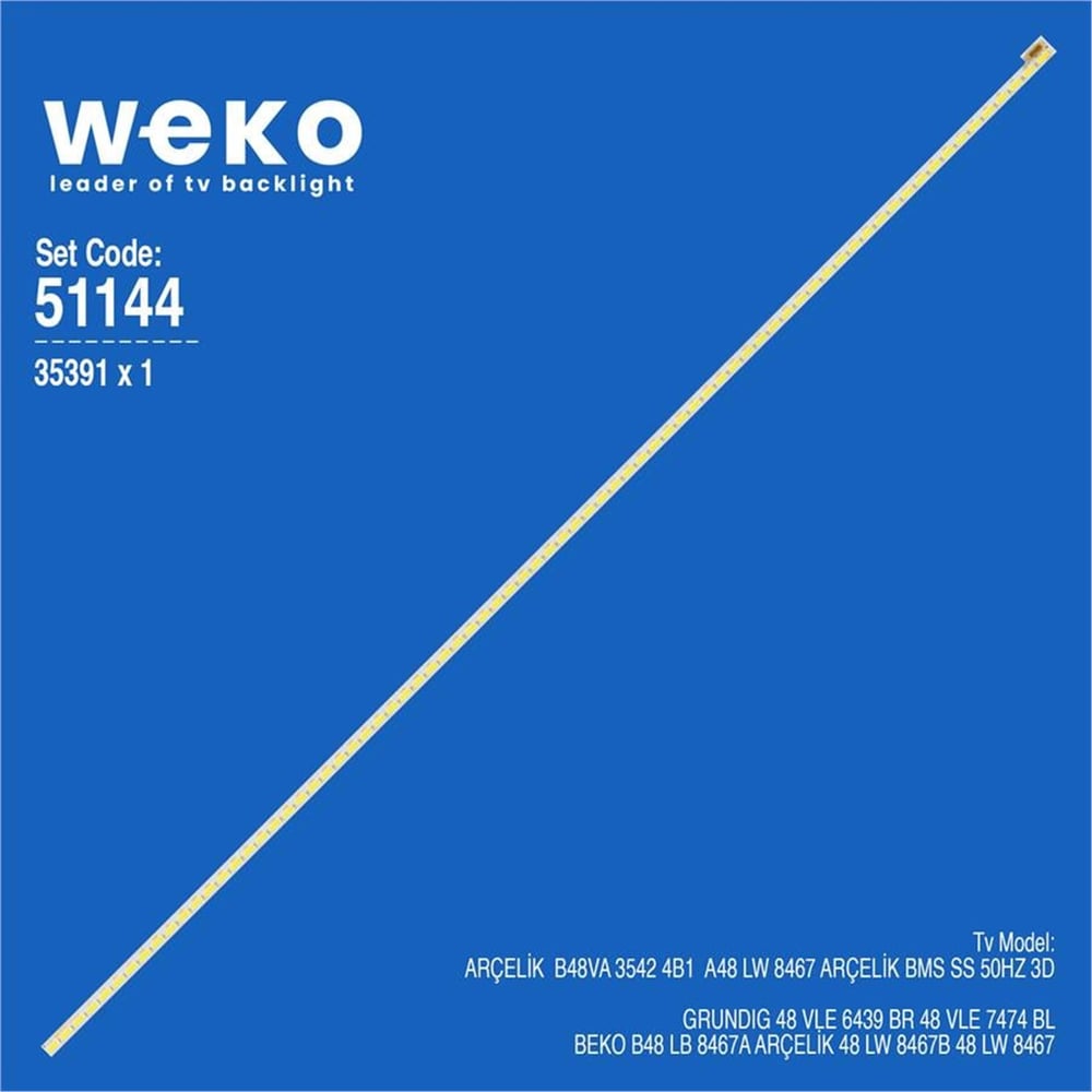 Weko Grundig 48 VLE 7474 BL 48'' 1 Adet Tv Led Bar - Grundig Led Bar