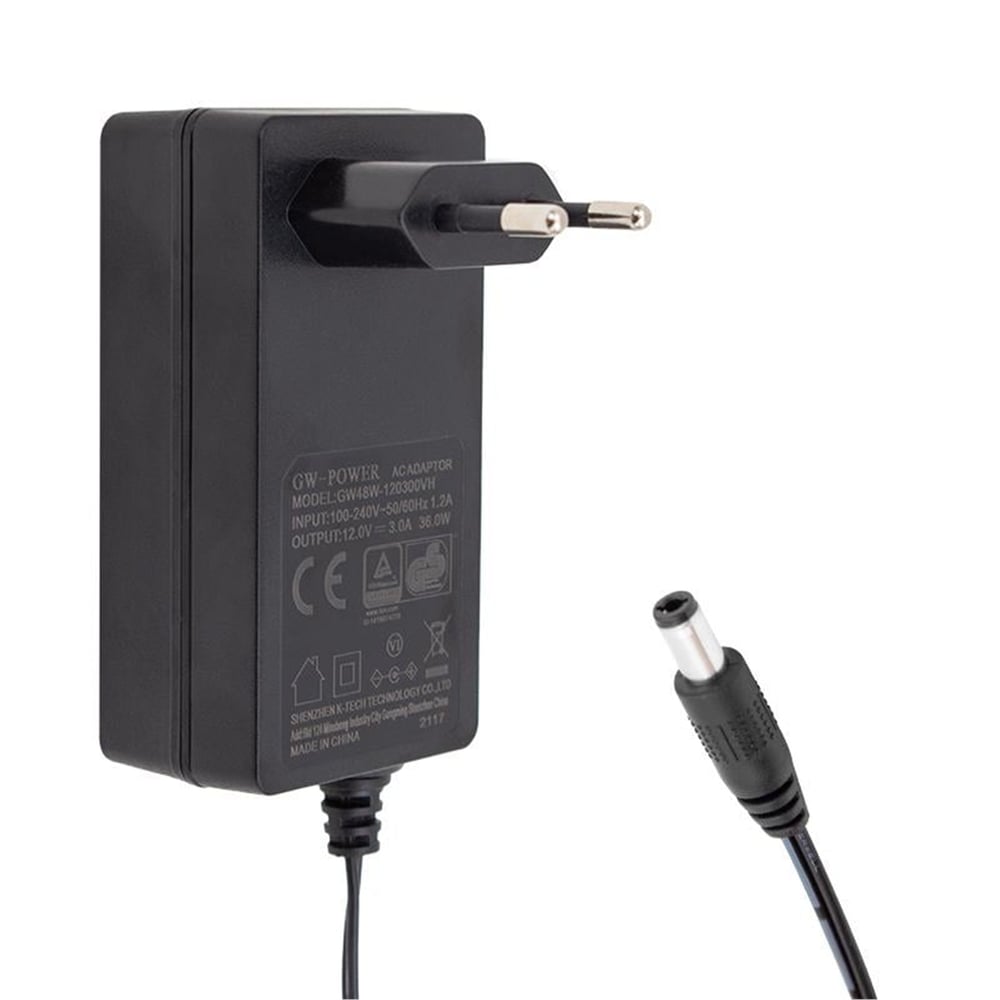 GW-Power GW-Power 12 Volt 3 Amper Plastik Kasa Priz Tipi Adaptör 5.5*2.5 Uç - Adaptörler