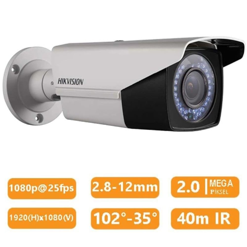 Oem Haıkon Ds-2Ce16D1T-Vfır3 2Mp 2.8-12Mm M12 Lens Hd-Tvı Bullet Kamera - Güvenlik Kamerası