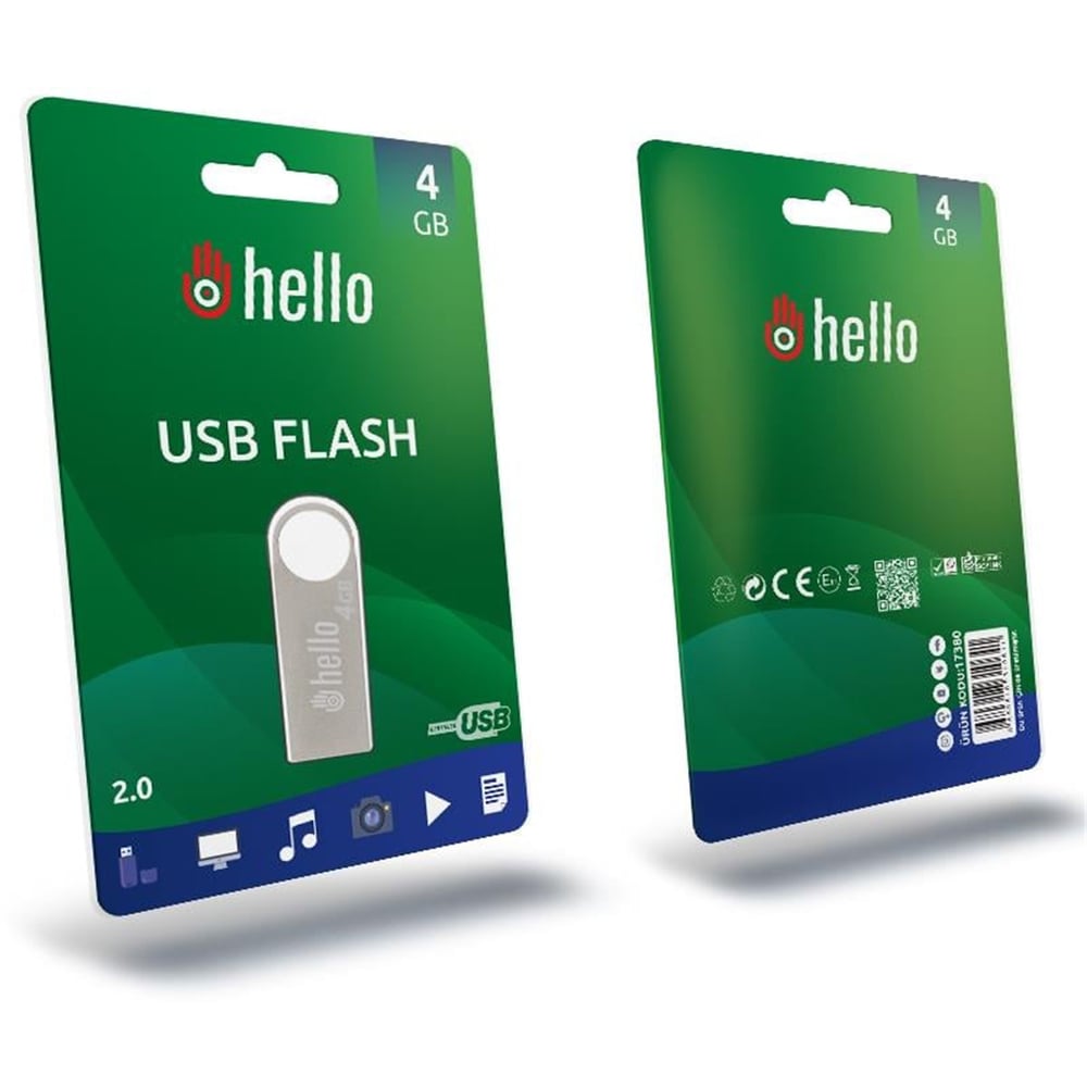 Hello Hello 4 Gb Metal Kasa USB Flash Bellek - Flash Bellek