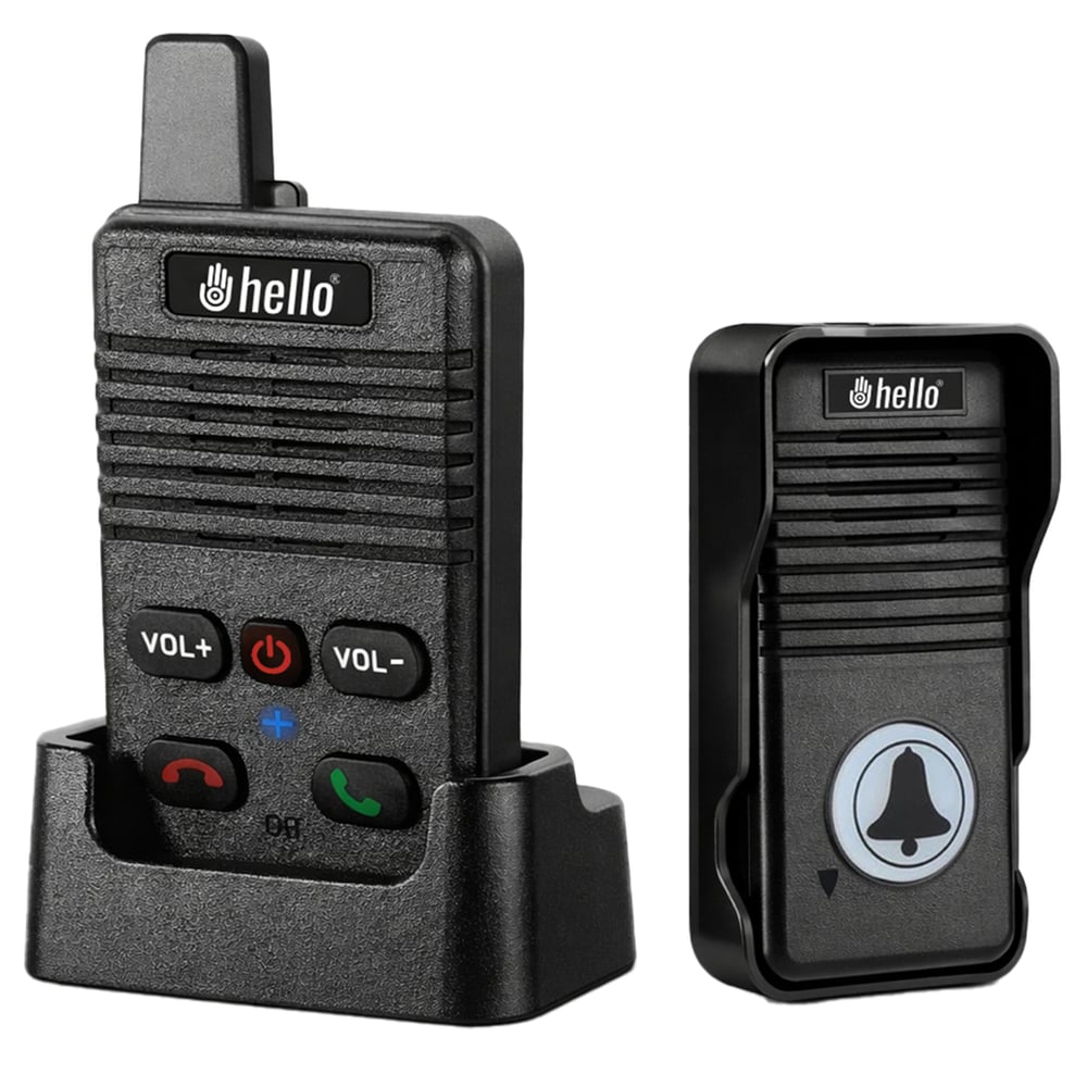Hello Hello D90 1000mAh Şarjlı Kapalı Devre Telsiz Kapı Zili ve İnterkom Sistemi Kesintisiz Çift Taraflı Sesli İletişim Telsiz - Kapı Zilleri-Alarm