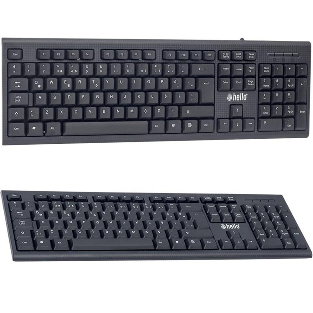 Hello Hello HL-18742 Usb Kablolu Standart Q Klavye - Klavye