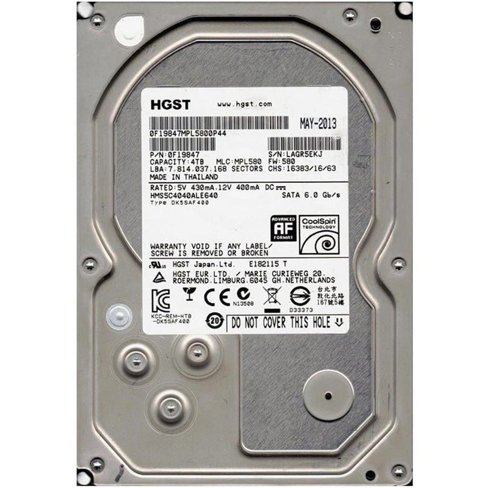 HGST Hgst 0F19847 4TB  7200 RPM 64MB 3.5'' Sata 3 Harddisk - Hard Diskler
