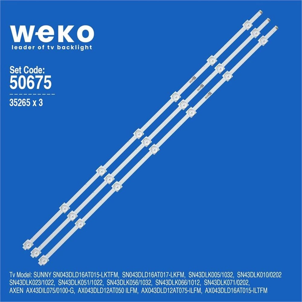 Weko Hi-Level HL43DLK010/0202 43'' İnç 3 Adet Tv Led Bar (Seri 2) - Hi-Level Led Bar