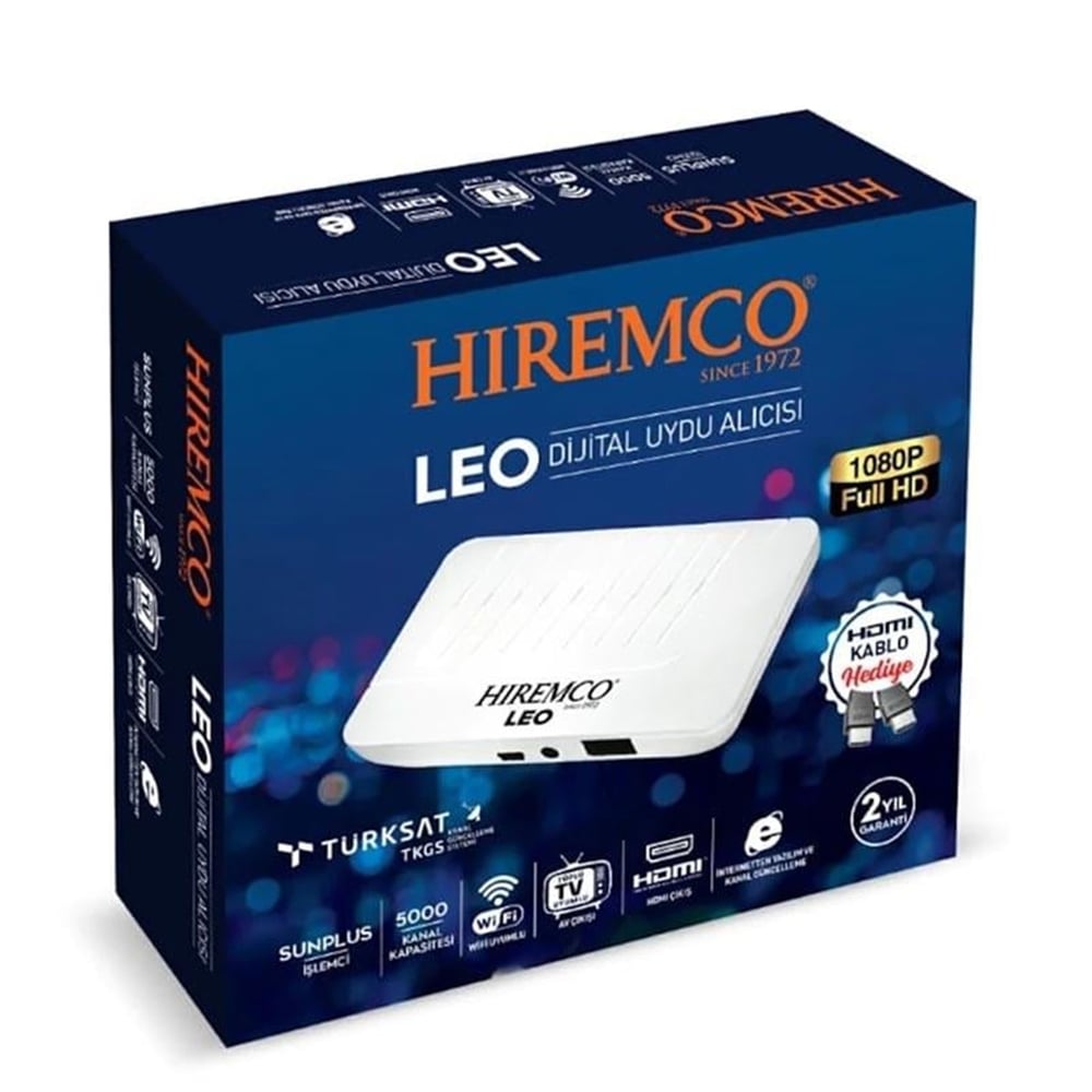 Hiremco Hiremco Leo TKGS'li Youtube Sunplus İşlemci HD Mini Uydu Alıcısı - Hiremco Uydu Alıcısı