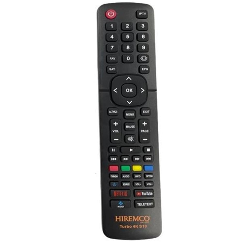 Oem Hıremco Turbo 4K S10 Youtube-Netflıx Tuşlu Hd Uydu Kumandası - Uydu Alıcısı Kumandaları
