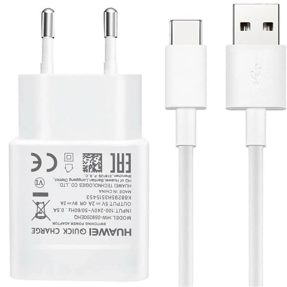 Huawei Huawei HW-059200EHQ 5-9 Volt 2 Amper Hızlı Şarj Aleti - Type-C Data Kablosu - Şarj Cihazları