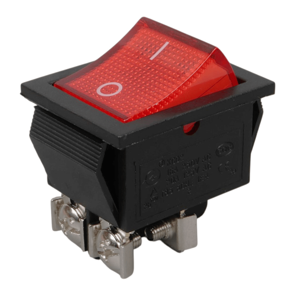 Powermaster IC-104C Geniş Işıklı 4P On-Off Anahtar - Fiş - Jack - Şase - Buton - Konnektör