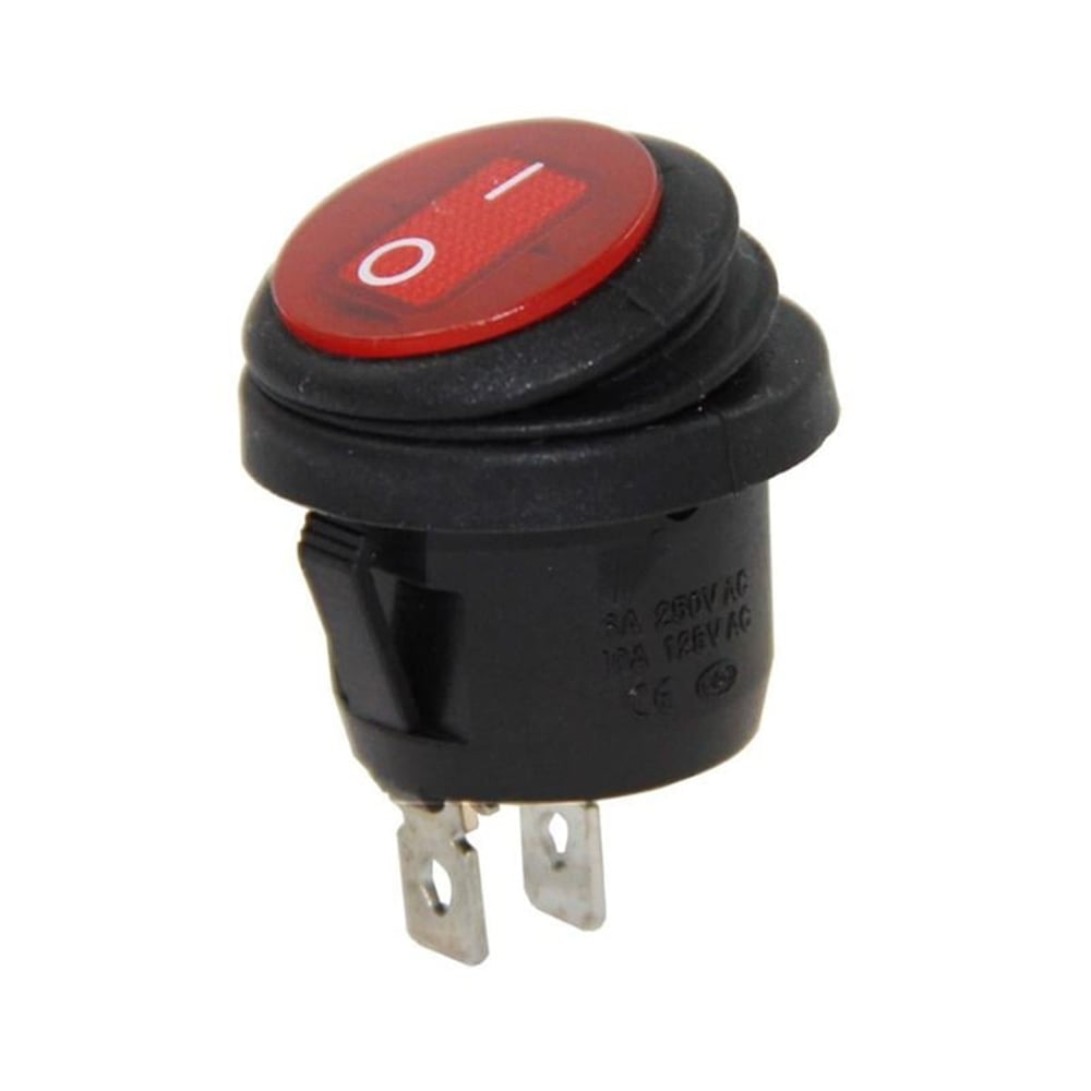 Powermaster IC-133W Yuvarlak Işıklı Su Geçirmez  2P On-Off Anahtar - Fiş - Jack - Şase - Buton - Konnektör