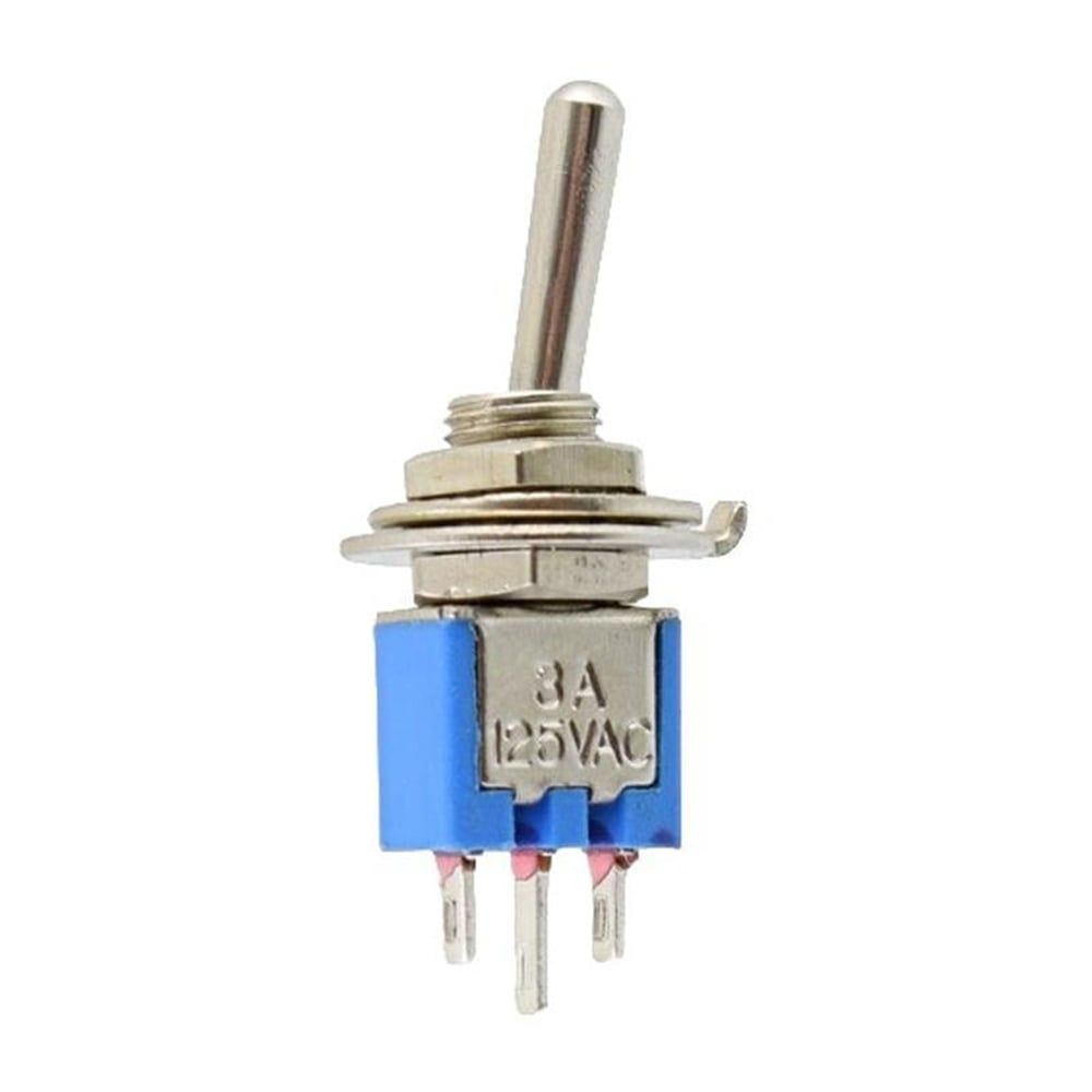 Powermaster IC-137 On-Off  Ø5mm SMTS-102 3P Toggle Switch - Fiş - Jack - Şase - Buton - Konnektör