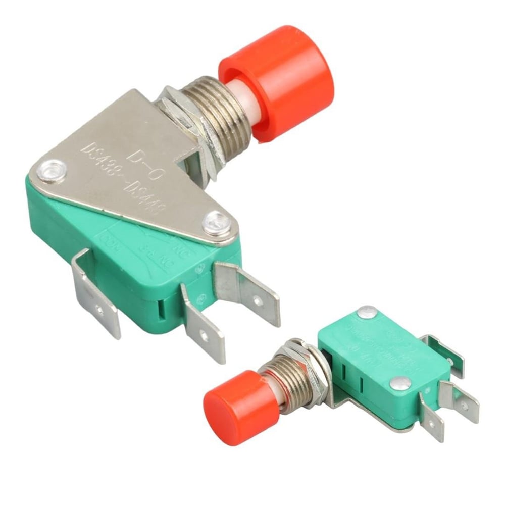 Oem IC-176E / DS-438 Micro Switch  Kırmızı Butonlu Ø12Mm - Fiş - Jack - Şase