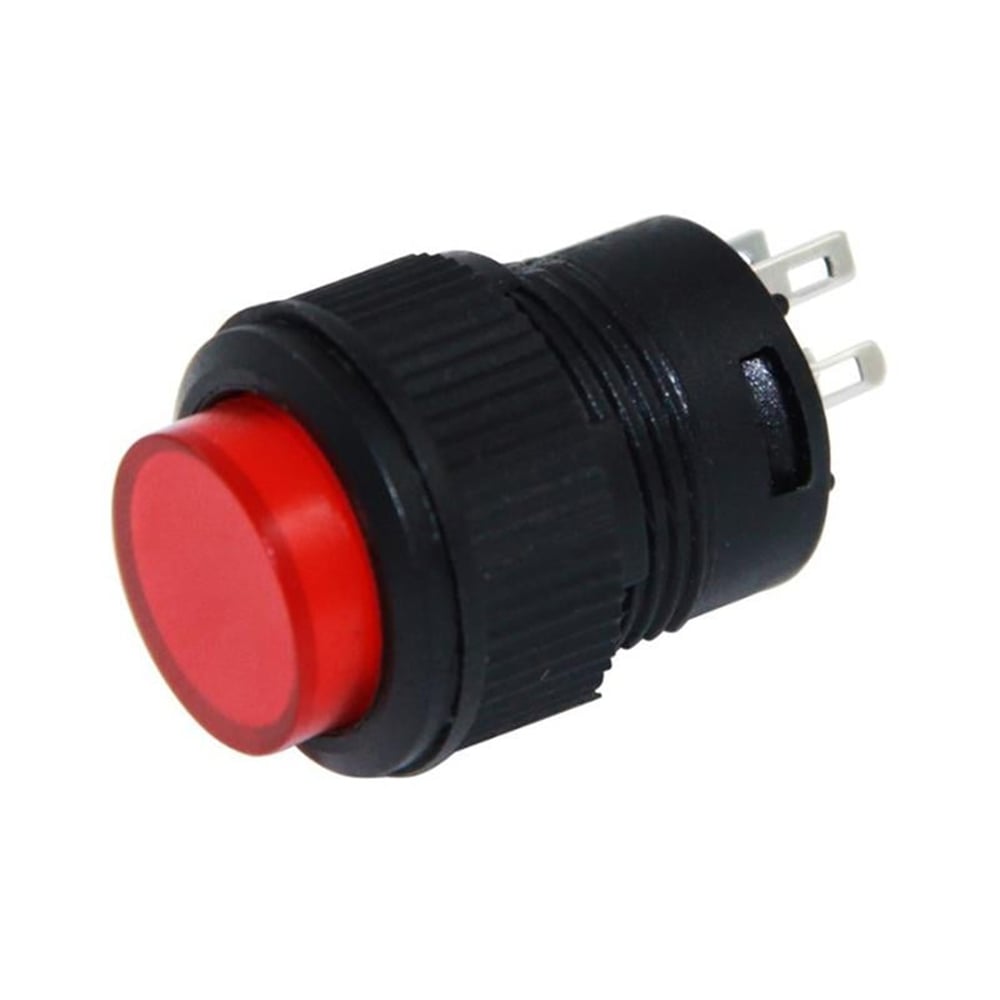 Powermaster IC-180B Yuvarlak 3P Işıklı 16mm Yaylı Buton - Fiş - Jack - Şase - Buton - Konnektör