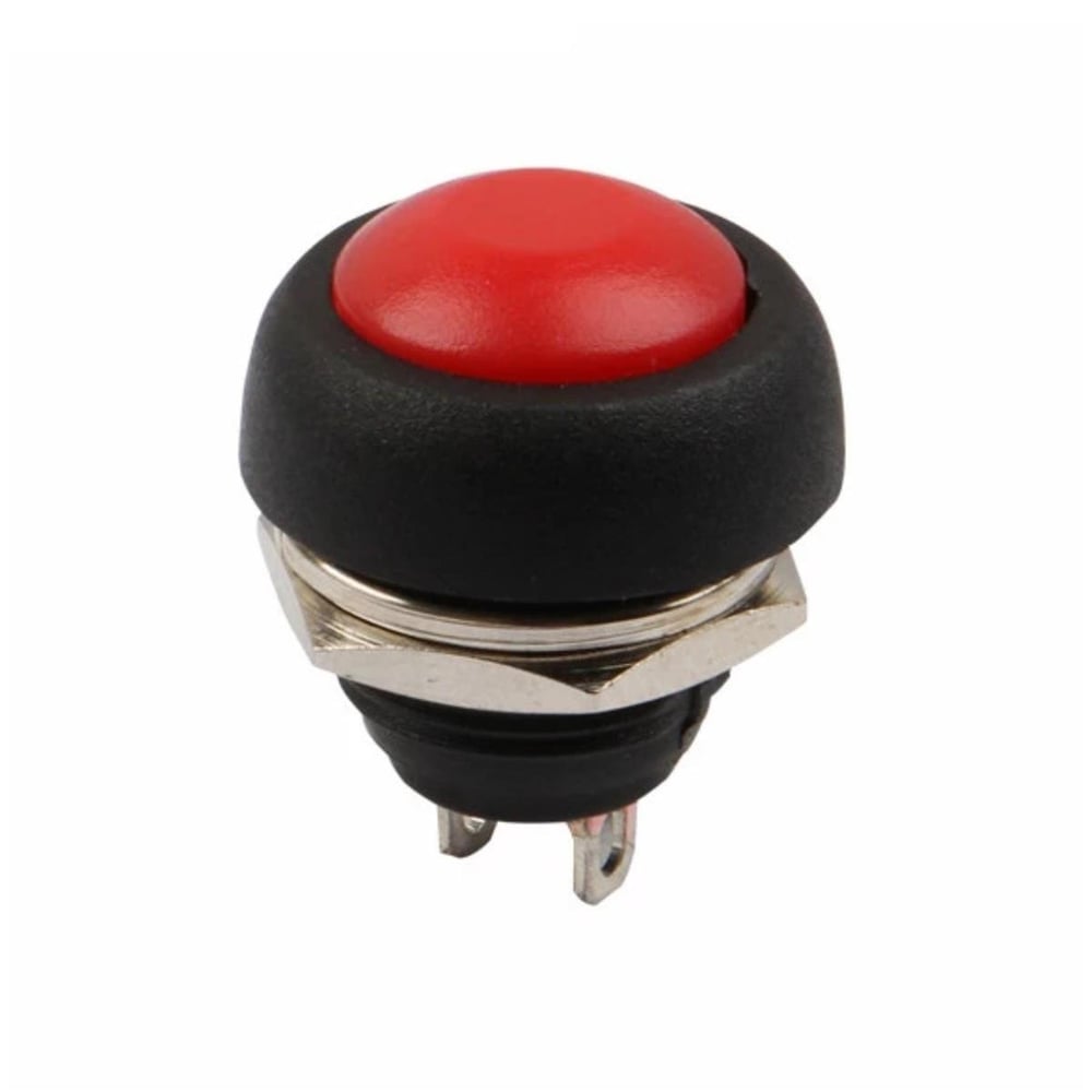 Powermaster IC-184 Yuvarlak 12 Mm Buton PBS33B - Fiş - Jack - Şase - Buton - Konnektör