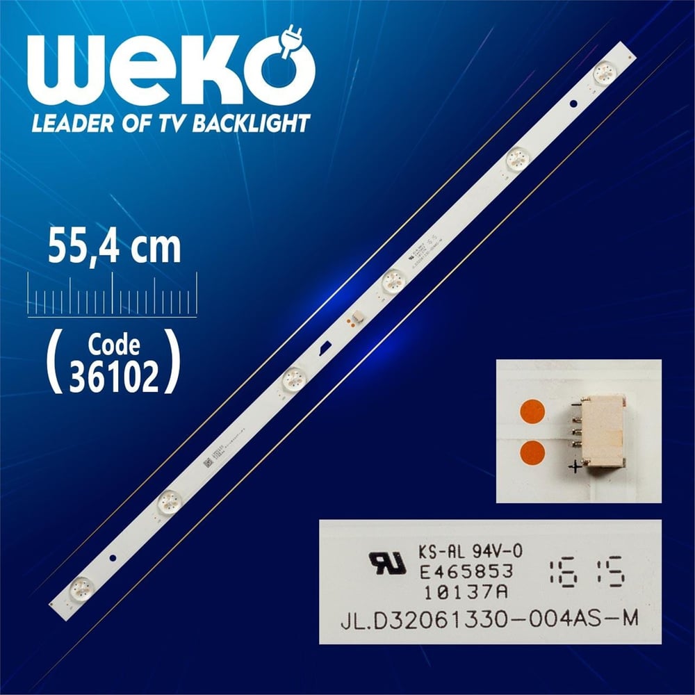 Weko JL.D32061330-004AS-M - 6 LEDLİ - 55.4 CM - Tv Led Bar - Tv Led Bar