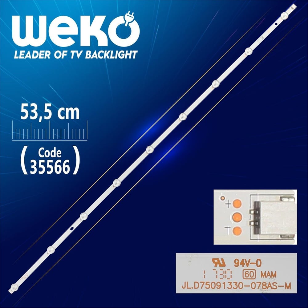 Weko JL.D75091330-078AS-M - A TYPE - 82.8 Cm 9 Ledli - WK-1083 Led Tv Bar - Tv Led Bar