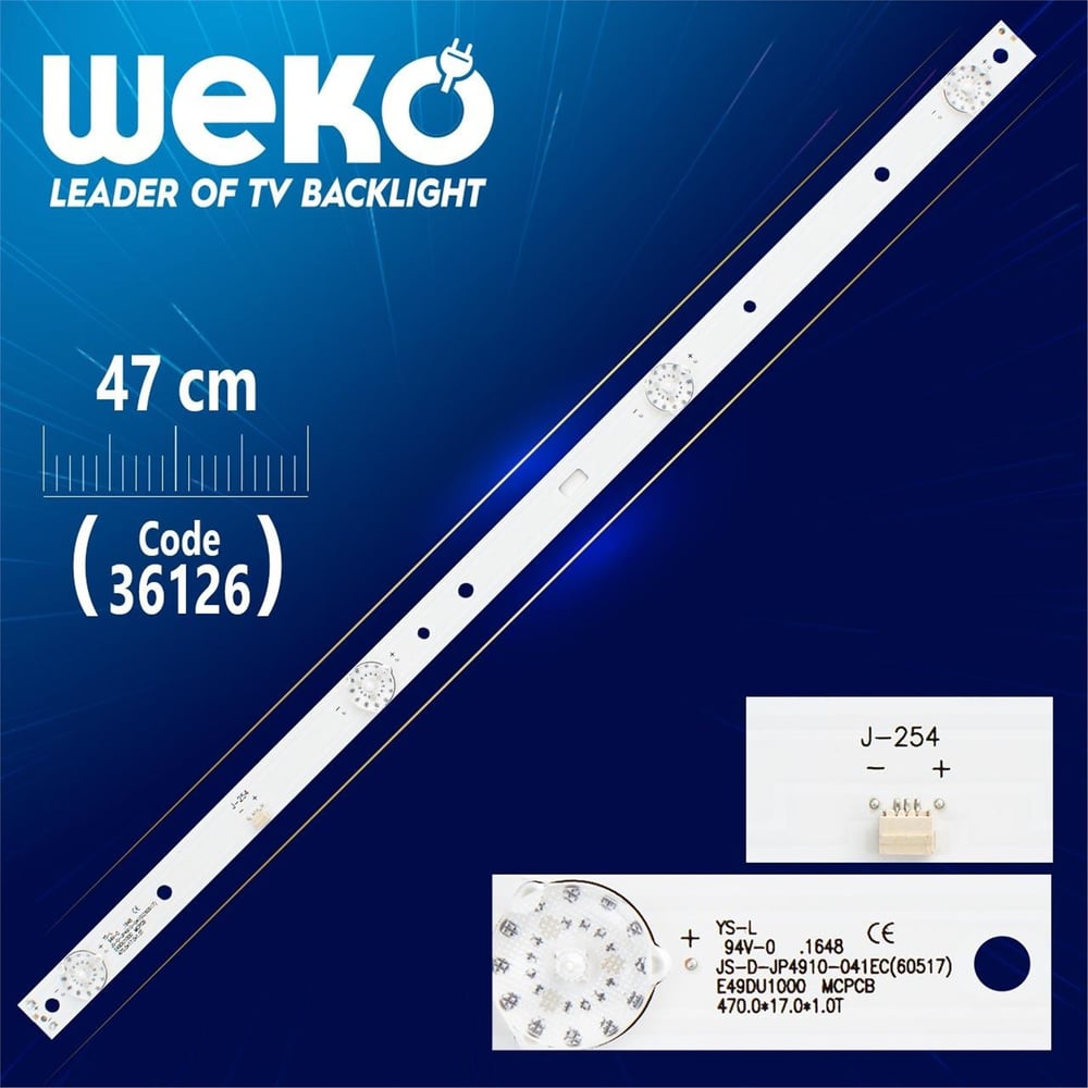 Weko JS-D-JP4910-041EC (60517) - (4 LEDLİ) - 47CM - Tv Led Bar - Tv Led Bar