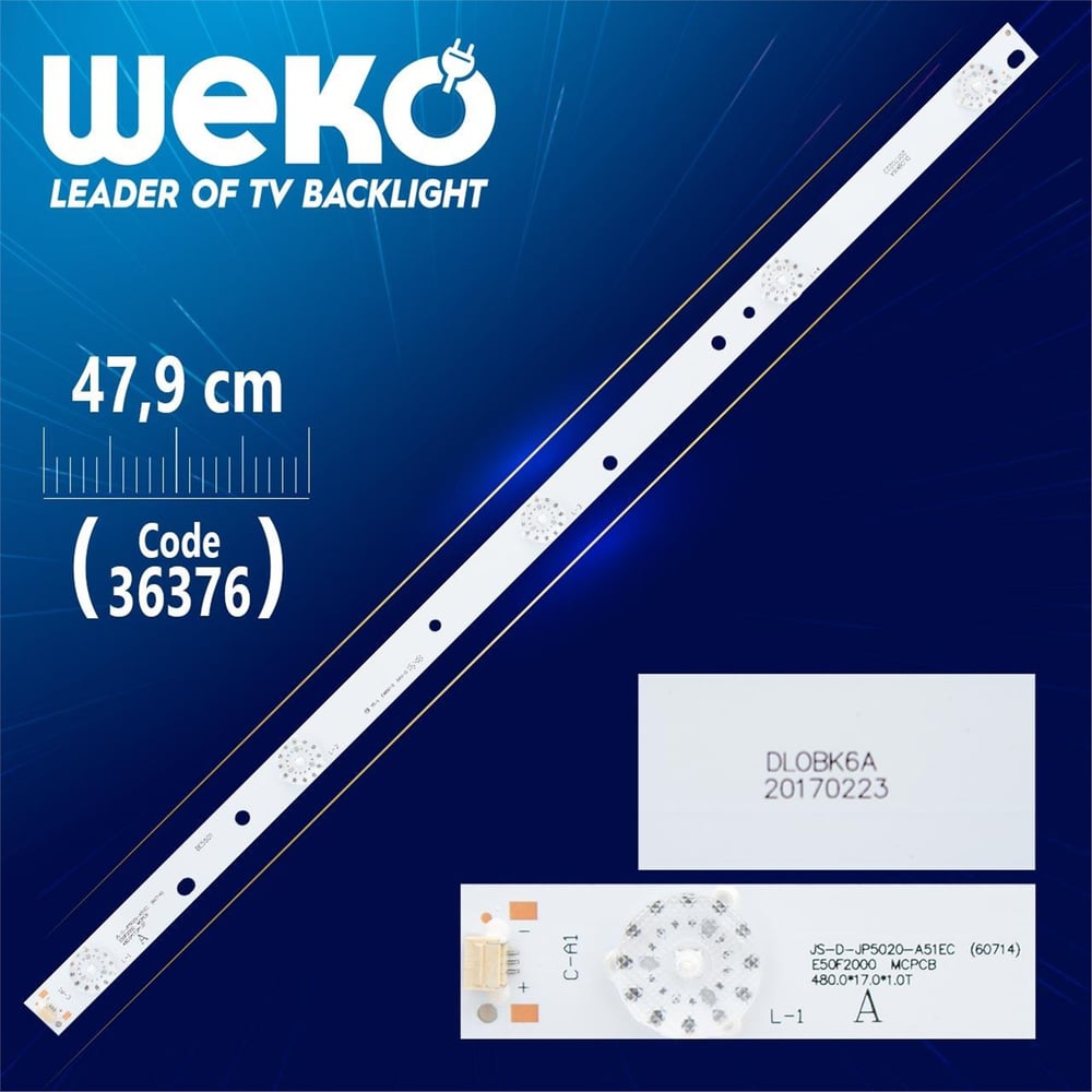 Weko JS-D-JP5020-A51EC (60714) 6 Volt 5 Ledli 47.9 Cm Tv Led Bar - Tv Led Bar