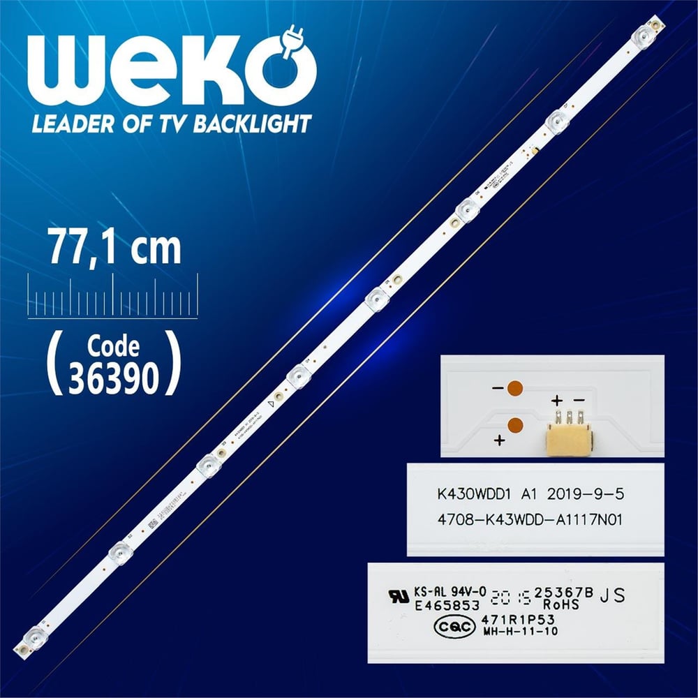 Weko K430WDD1 A1 4708-K43WDD-A1117N01 8 Ledli 77.1 Cm Tv Led Bar - Tv Led Bar