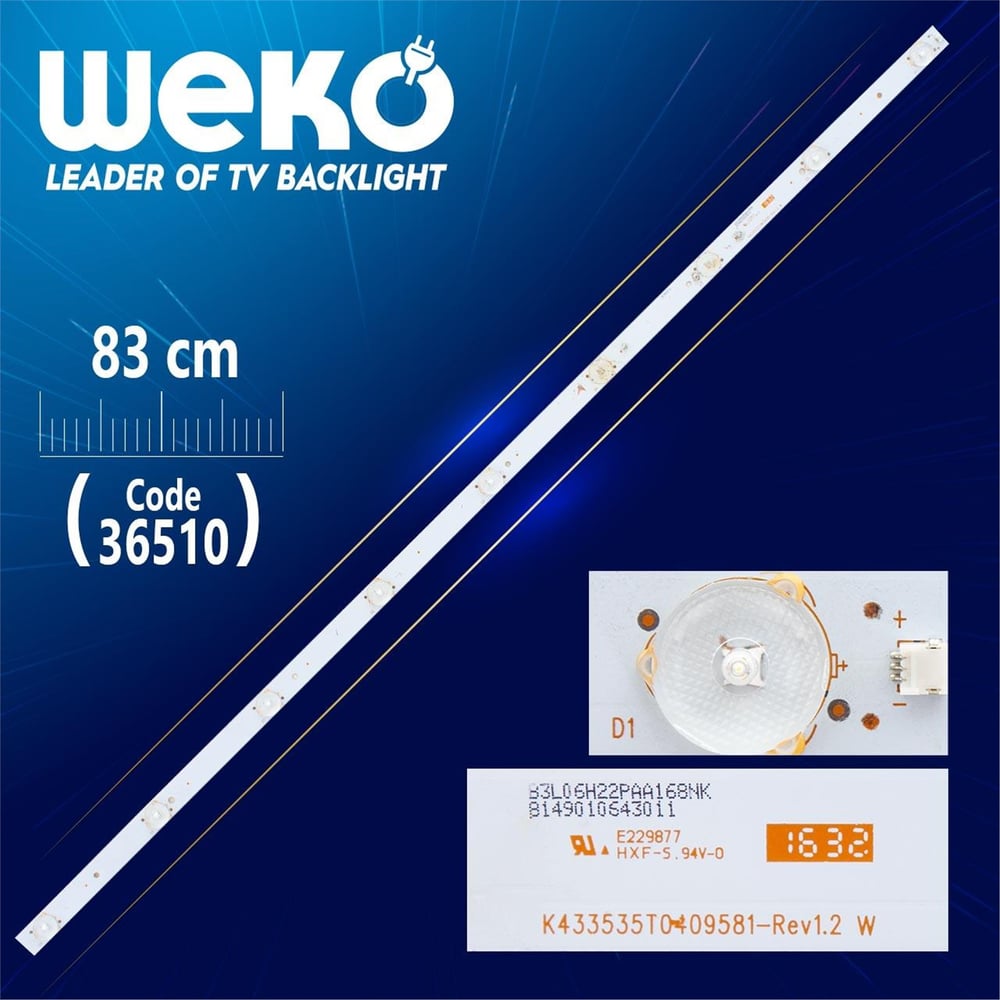Weko K433535T0409581-REV1.2 W - (83 CM) 9 LEDLİ - Tv Led Bar - Tv Led Bar
