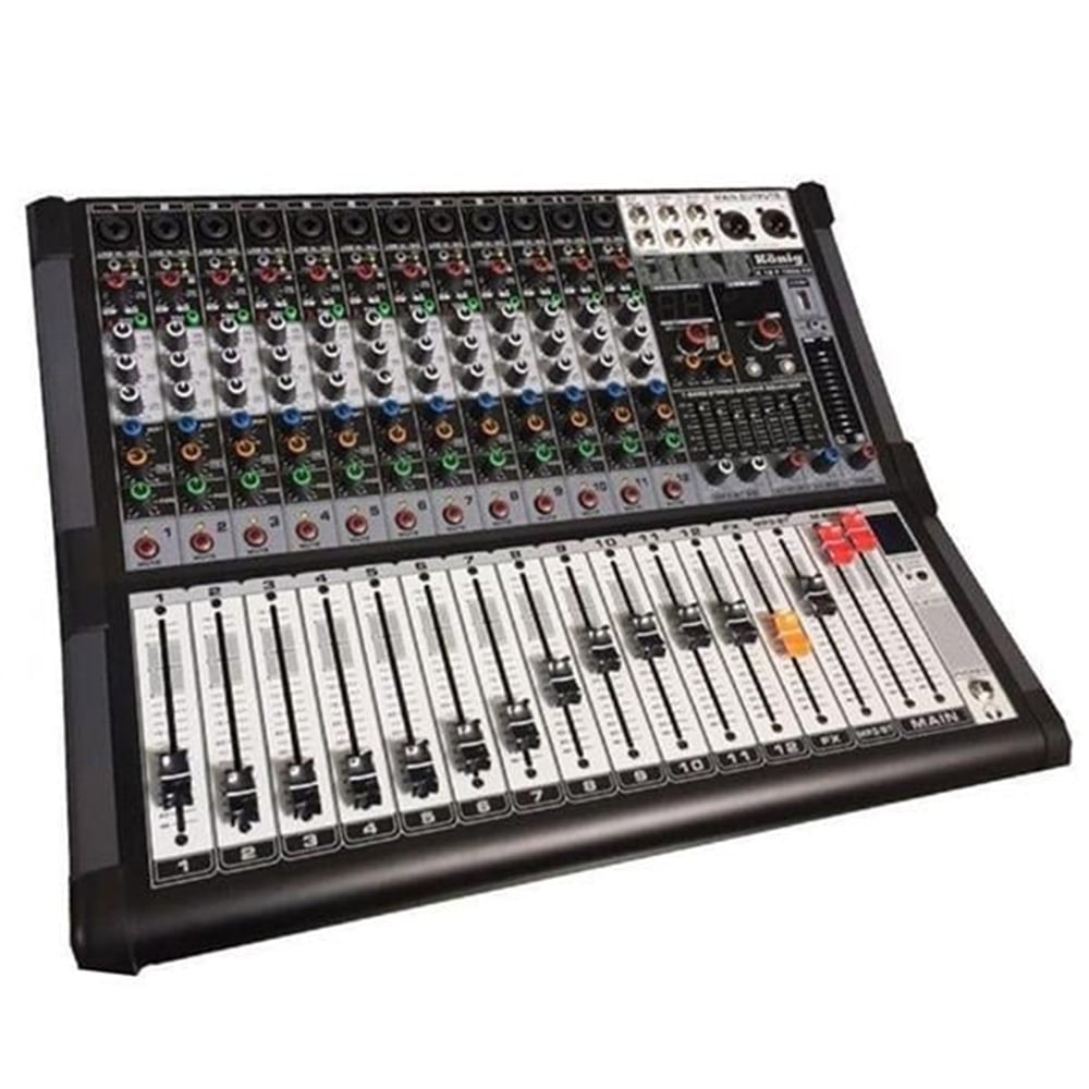 König König K-12 P1000 12 Kanal 2X650w Power Mixer - Cami Anfisi