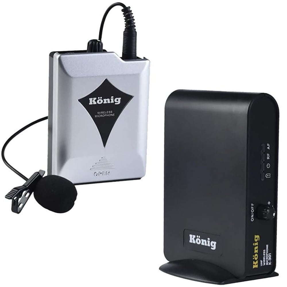 König König K-301 UHF Tek Kanal Yaka Telsiz Mikrofon - Yaka Mikrofonları