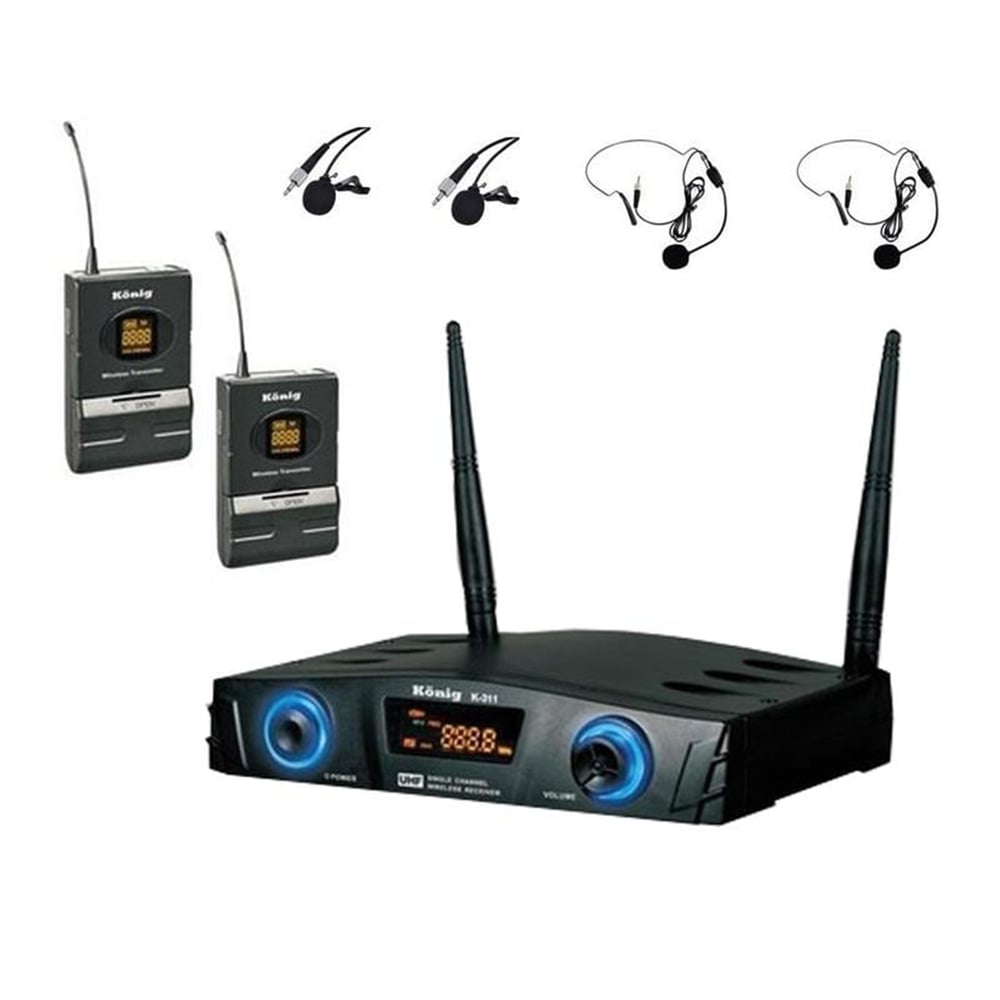 König König K-312 16 Kanallı UHF Digital Telsiz Yaka Mikrofonu - Kablosuz Mikrofonlar