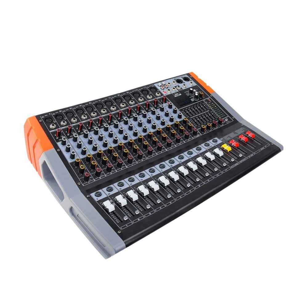 König König KRS-12P 1100FX 2X500w 12 Kanal Bluetooth Power Mikser - Seslendirme Mixerleri