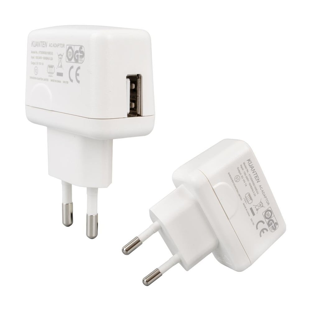 Kuanten Kuanten KT05W050100EUU 5 Volt - 1 Amper Beyaz USB Başlık Adaptör - Adaptörler