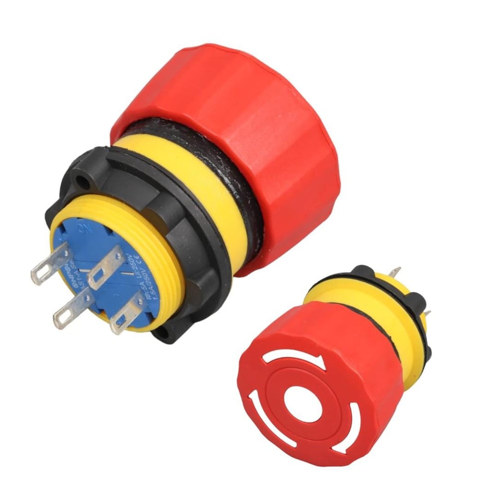 İntercom Las1-A22Y-02Tsb 22Mm Acil Stop Bas Çevir 4P 1No/1Nc - Fiş - Jack - Şase