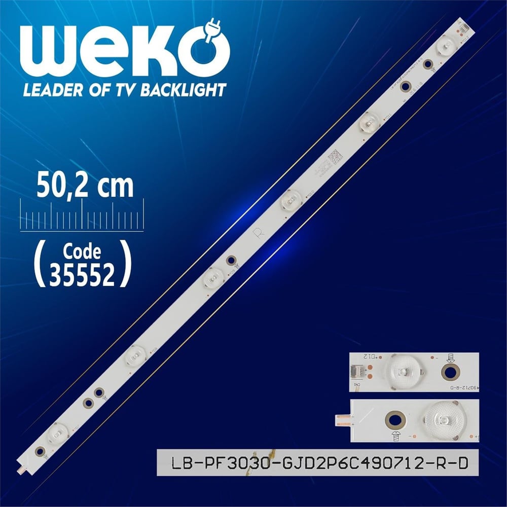 Weko LB-PF3030-GJD2P6C490712-R-D - 49AEL2-R B - 50.2 Cm 6 Ledli - WK-436 Led Tv Bar - Tv Led Bar