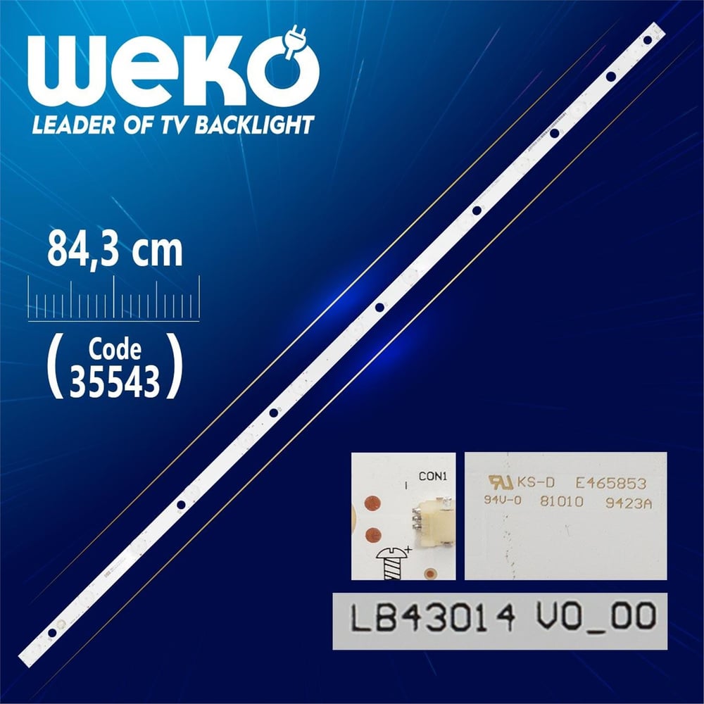 Weko LB43014 V0_00 - YX-11800829A0-1C562-0-A-64C-0060 - 12 Ledli 84.3 Cm - (WK-430) Tv Led Bar - Tv Led Bar
