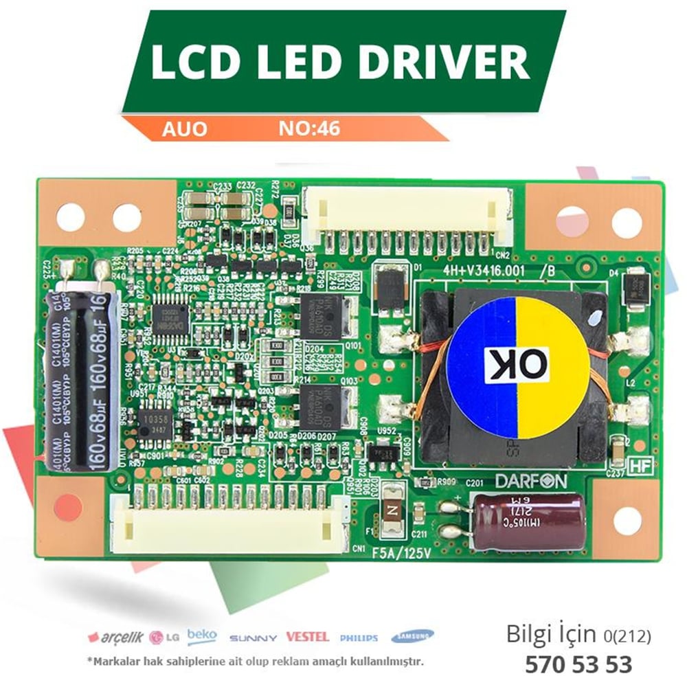 Oem Lcd Led Drıver Auo (4H+V3416.001/B) (No:46) - LCD Driver