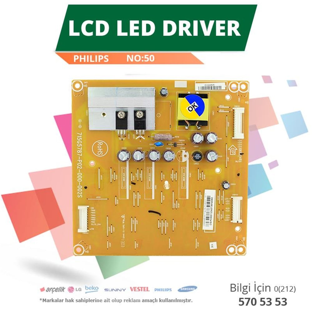Philips Lcd Led Drıver Phılıps (715G5787-P02-000-002S) (Lta460hj18) (No:50) - LCD Driver