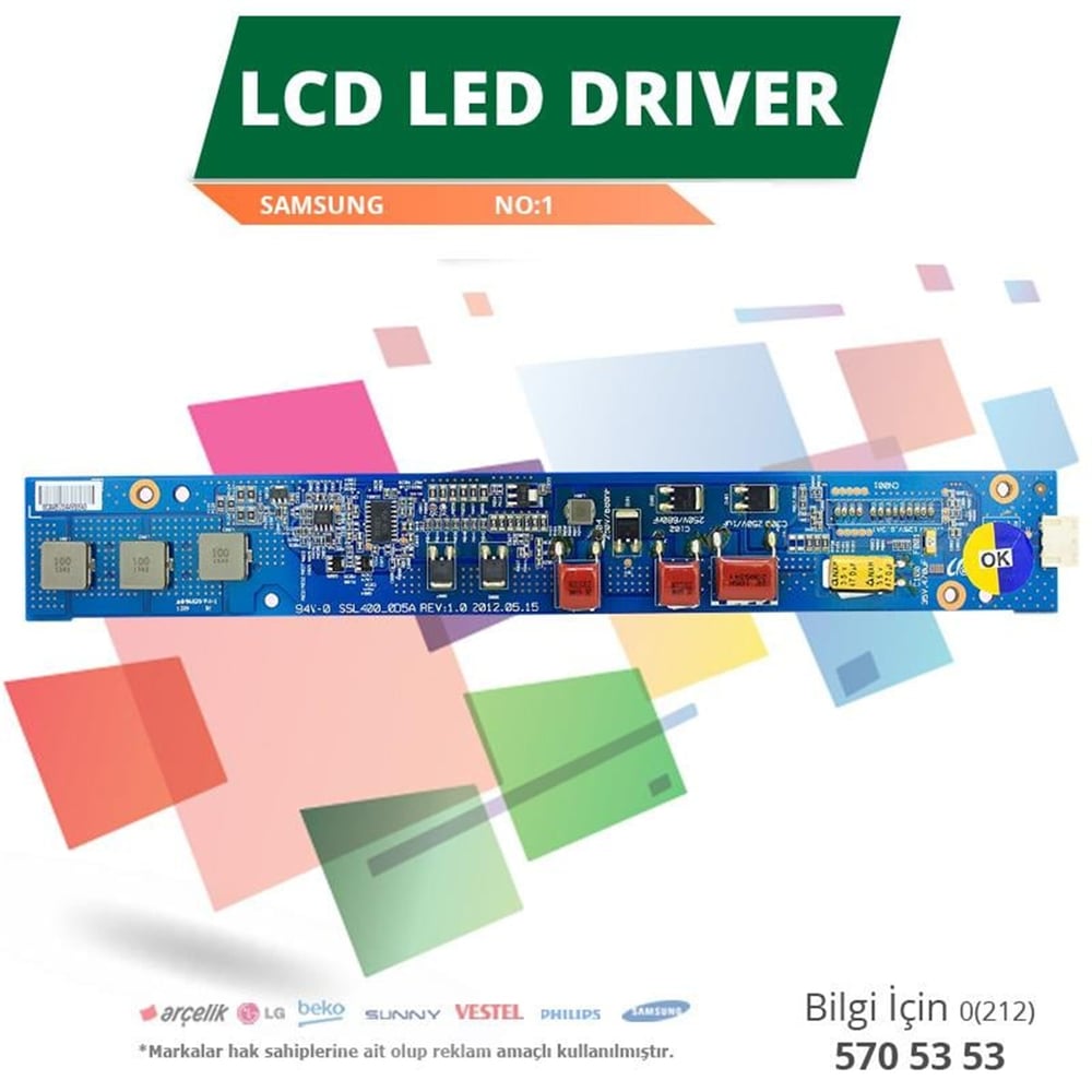 Samsung Lcd Led Drıver Samsung (Ssl400_0D5A Rev1.0) (Lta400hm23) (No:1) (13662* İle Aynı) - LCD Driver