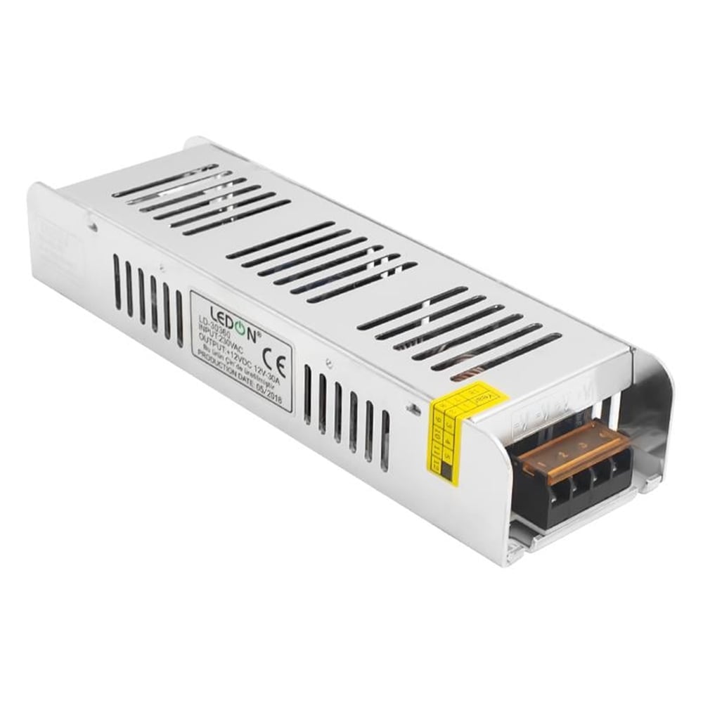 Ledon Ledon LD-30360S 12 Volt - 30 Amper 360 Watt Metal Slim Kasa Adaptör - Adaptörler