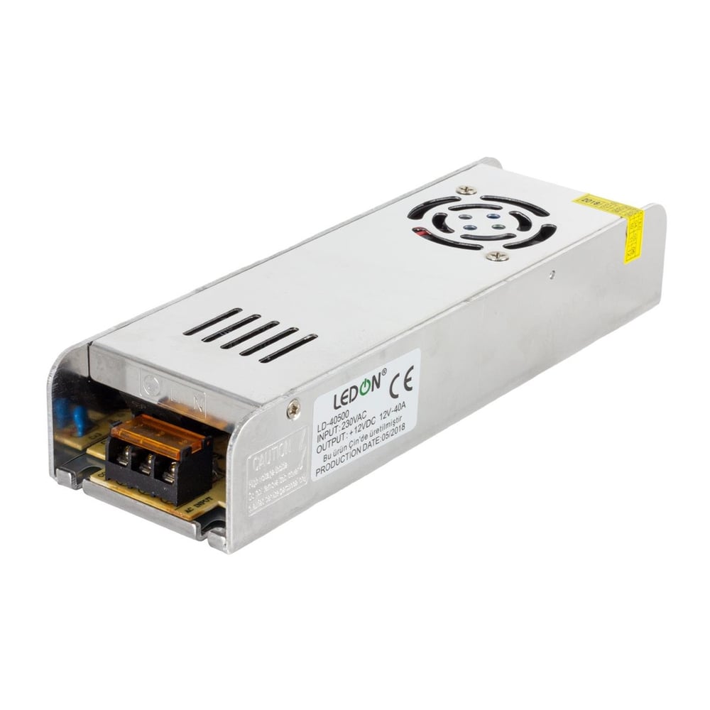 Ledon Ledon LD-40500 12 Volt 40 Amper 480 Watt Metal Kasa Adaptör - Metal Kasa Adaptörler