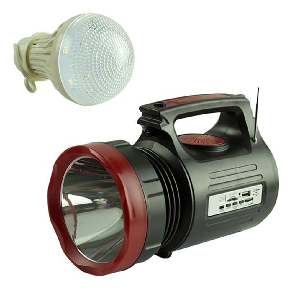 Ledon Ledon Ld-7215 Usb/Sd/Fm 3 Lambalı Güneş Enerjili Şarjlı Işıldak Fener - Fener ve Işıldaklar