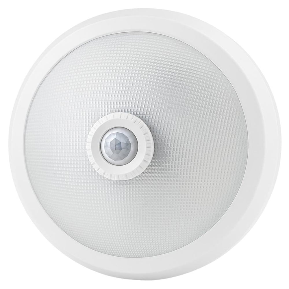 LedX Ledx AL-S205 E27 Çift Duylu Hareket Sensörlü Beyaz Cam Tavan Armatür 300x300x90mm - Led Ampul Aydınlatma