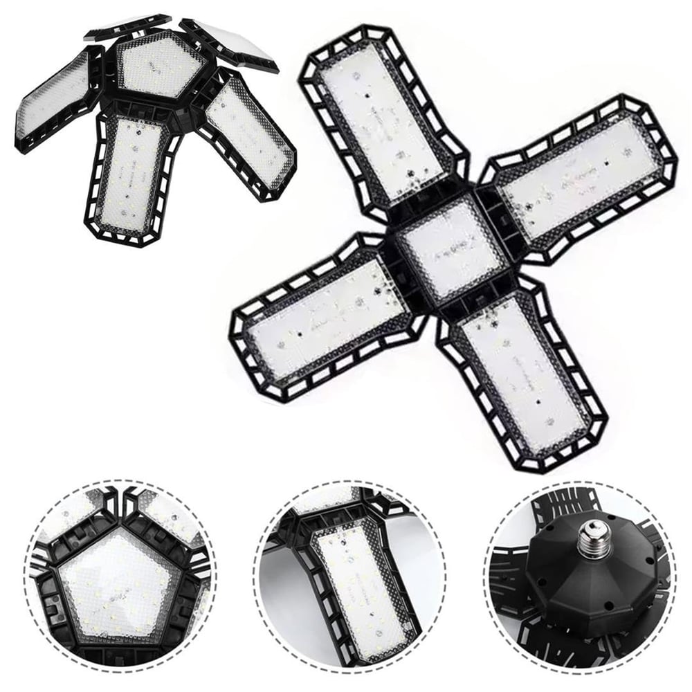 LedX Ledx Ayarlanabilir Açılı 4 Kanatlı 108 Smd Ledli Galaxy Projektör Işığı 50W 5500 Lumen E27 32cm Çap - Led Ampul Aydınlatma
