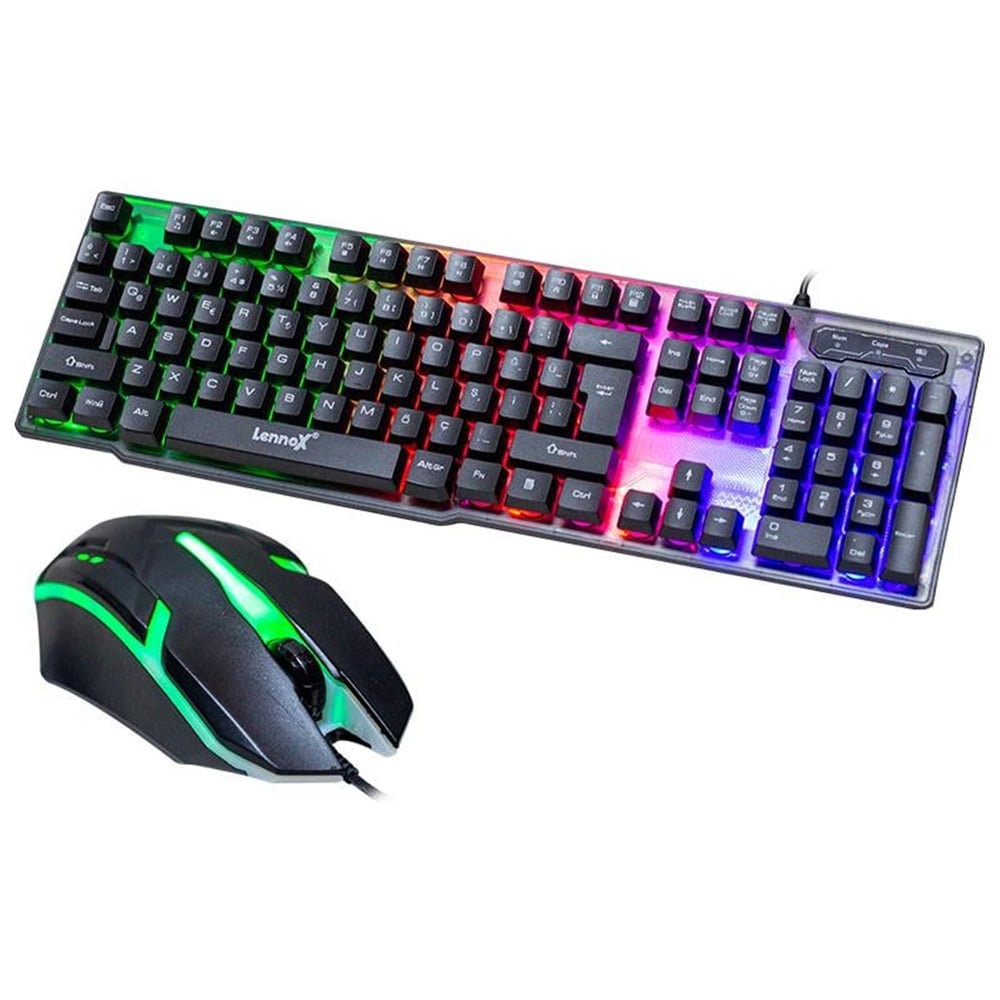 Lennox Lennox T302 Kablolu Gaming Oyuncu Klavye Mouse Set - Gaming Klavye
