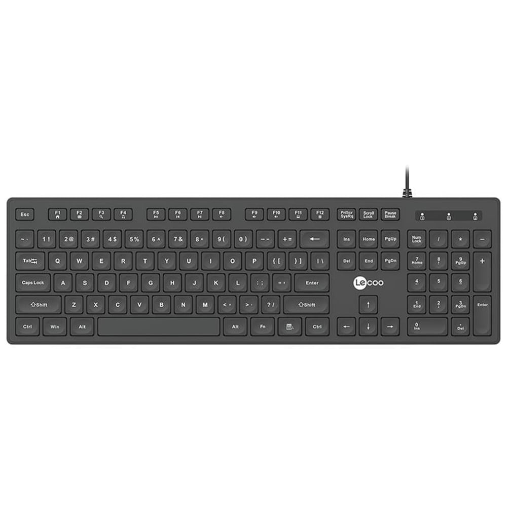 Lenovo Lecoo Lenovo Lecoo KB102 USB Kablolu Q Klavye Siyah - Kulaklık